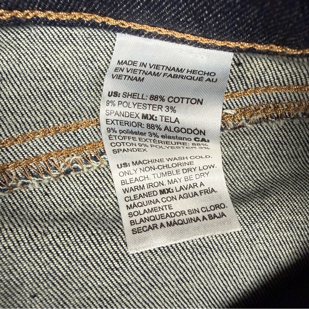 Chico’s Jean Skirt Denim SZ 2 12 Dark Wash Casual Spring Pockets Pencil Vacation - Picture 3 of 7